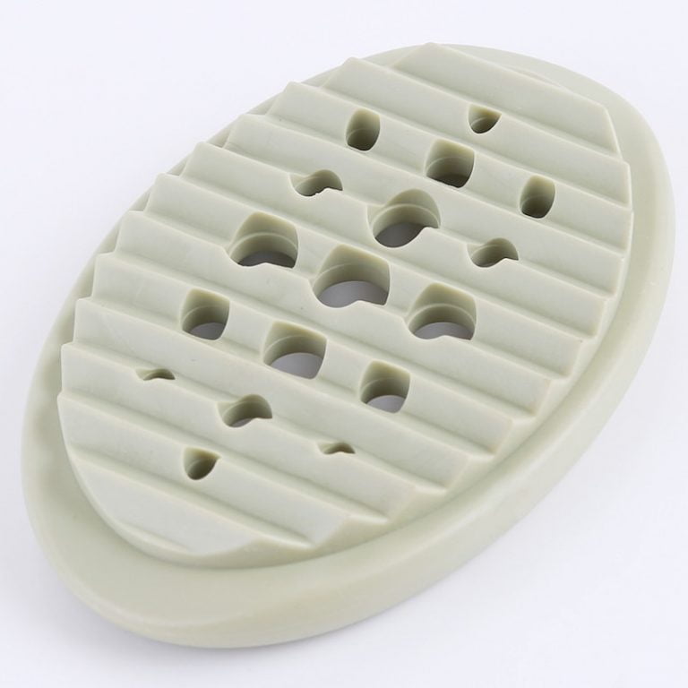 Porte-savon Antidérapant - Support De Savon Pour Douche/salle De Bain - Design Aéré - Vert - 15.5x7.5cm
